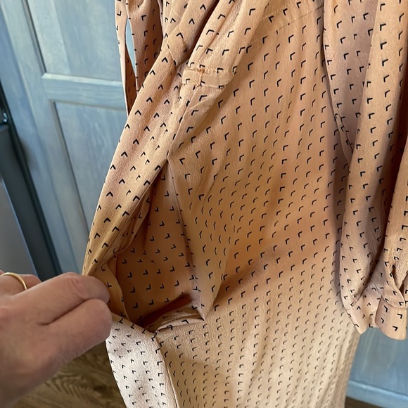 1980s VINTAGE Jack Mulqueen Printed Silk Dress ( A-1) - Picture 5 of 17